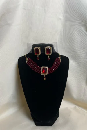 Burgundy maroon banarasi 2